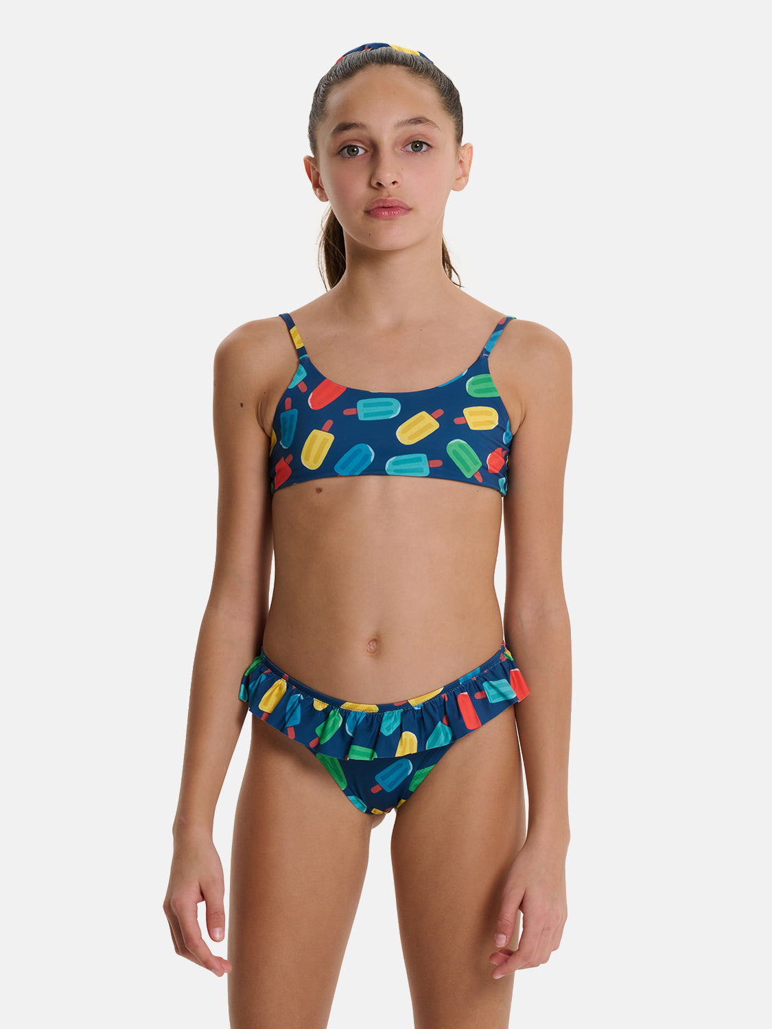 Bikini Bambina Slip Balza Gelatini Blu