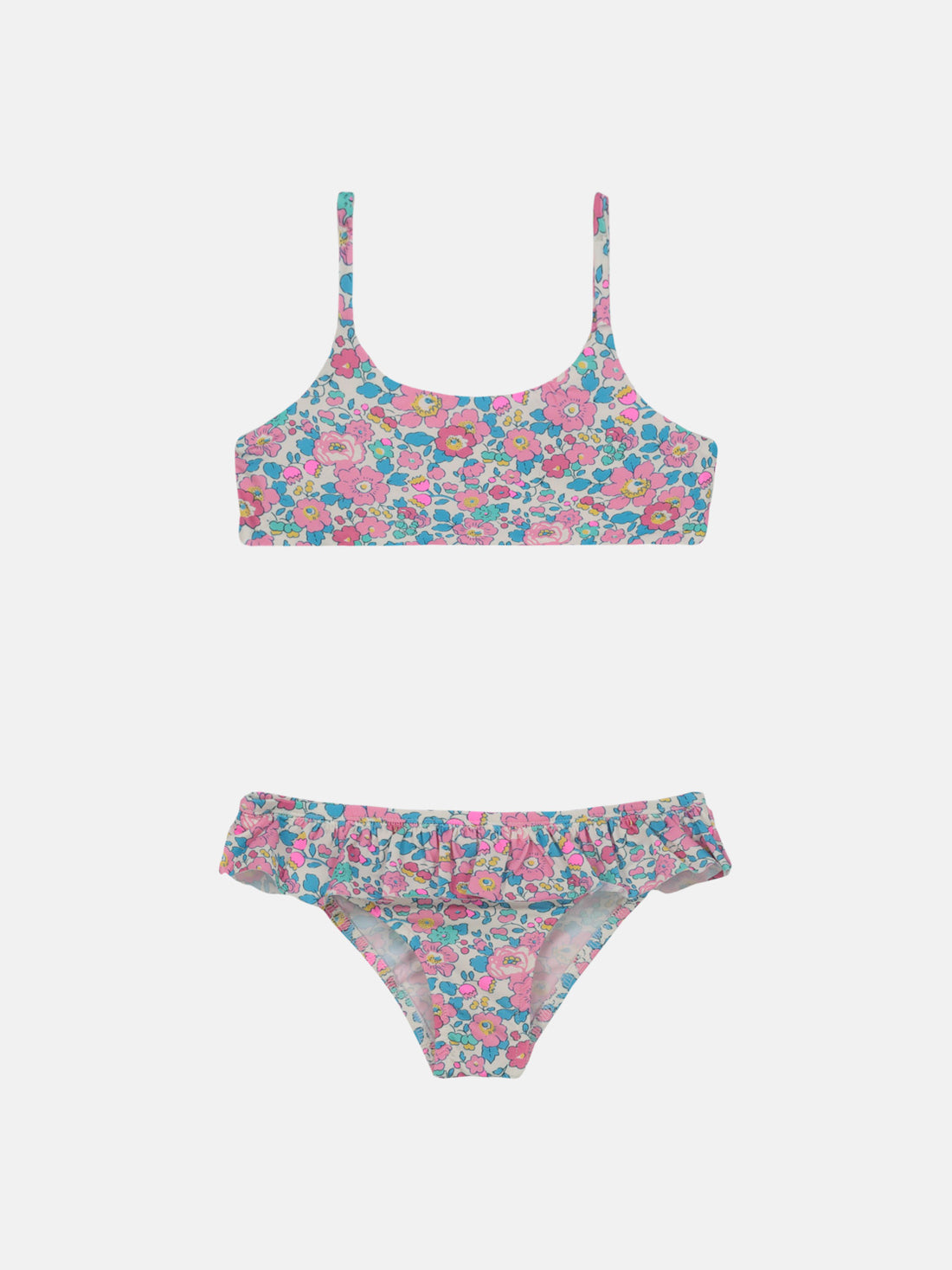 Cotton Swimsuit, Liberty Betsy Fluo Rosa/Azzurro main image 0