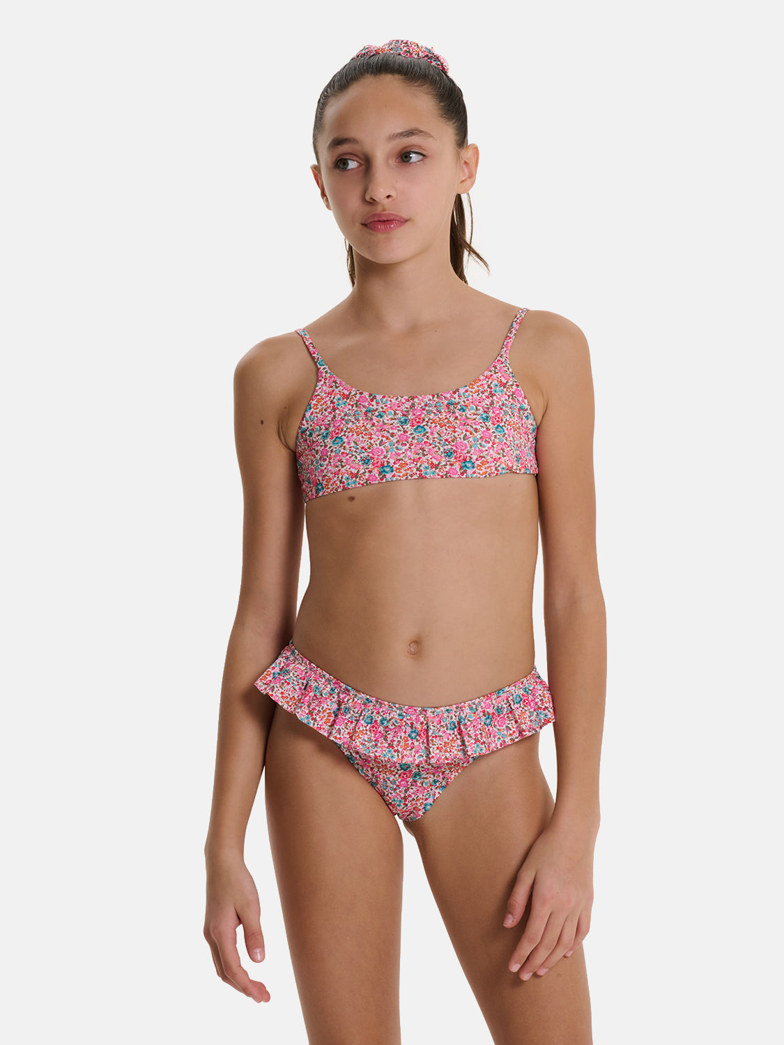 Bikini Bambina Slip Balza Liberty Emma Fuxia Petrolio