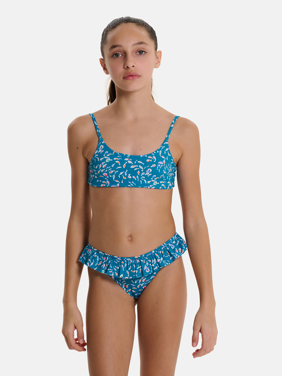 Bikini Bambina Slip Balza Liberty Pesciolini Ottanio