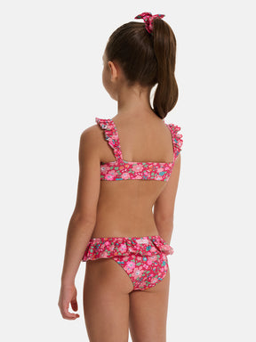 Bikini Bambina Top Rouches Slip Balza Liberty Betsy Lampone