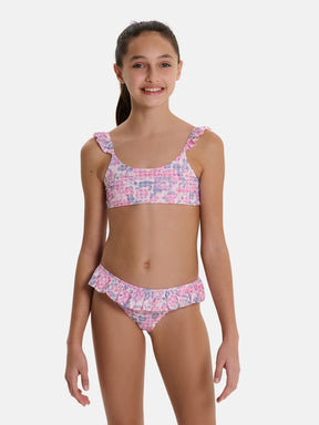 Bikini Bambina Top Rouches Slip Balza Liberty Betsy Vichy