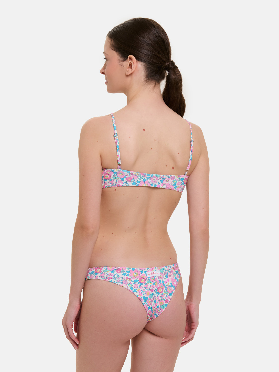 Bikini Donna Slip Brasiliana Fascia  Lycra Liberty Betsy Fluo Rosa Azzurro