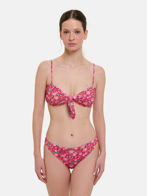 Bikini Nodo Donna Slip Classico Lycra Liberty Betsy Lampone