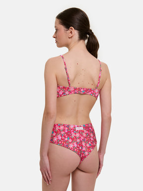 Bikini Nodo Donna Slip V.Alta Lycra Liberty Betsy Lampone
