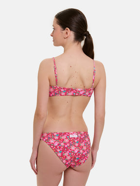 Bikini Donna Slip classico Fascia Lycra Liberty Betsy Lampone
