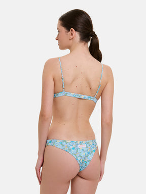 Bikini Donna Triangolo Fisso Slip Brasiliana Lycra Liberty Betsy Azzurro