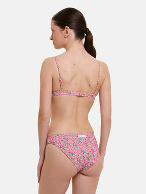 Bikini Donna Triangolo Fisso Slip Classico Lycra Liberty Emma Fuxia Petrolio