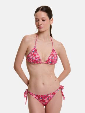 Bikini Donna Triangolo Lacci Brasiliana Lycra Liberty Liberty Betsy Lampone