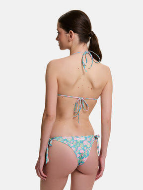 Bikini Donna Triangolo Lacci Brasiliana Lycra Liberty Liberty Betsy Verde Rosa