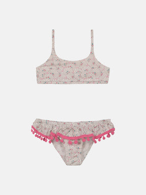Bikini Bambina Slip Balza PonPon Liberty Conchiglie