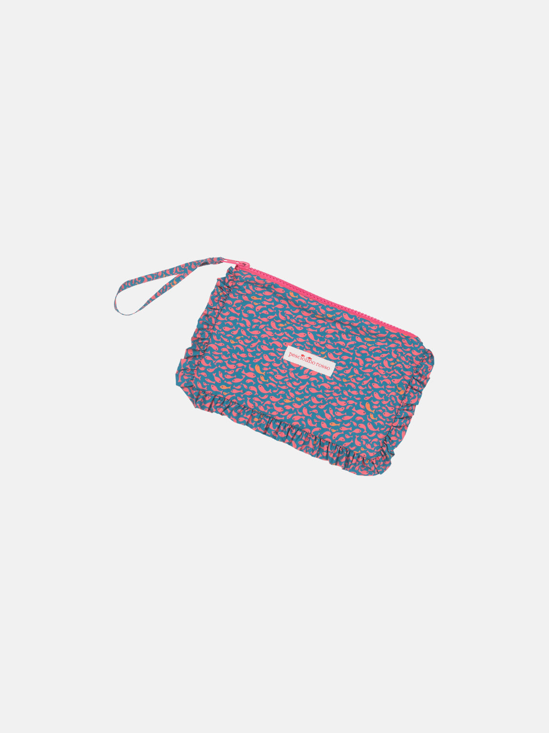 Pochette Mare Mini Rouches Liberty Pesciolini Vino