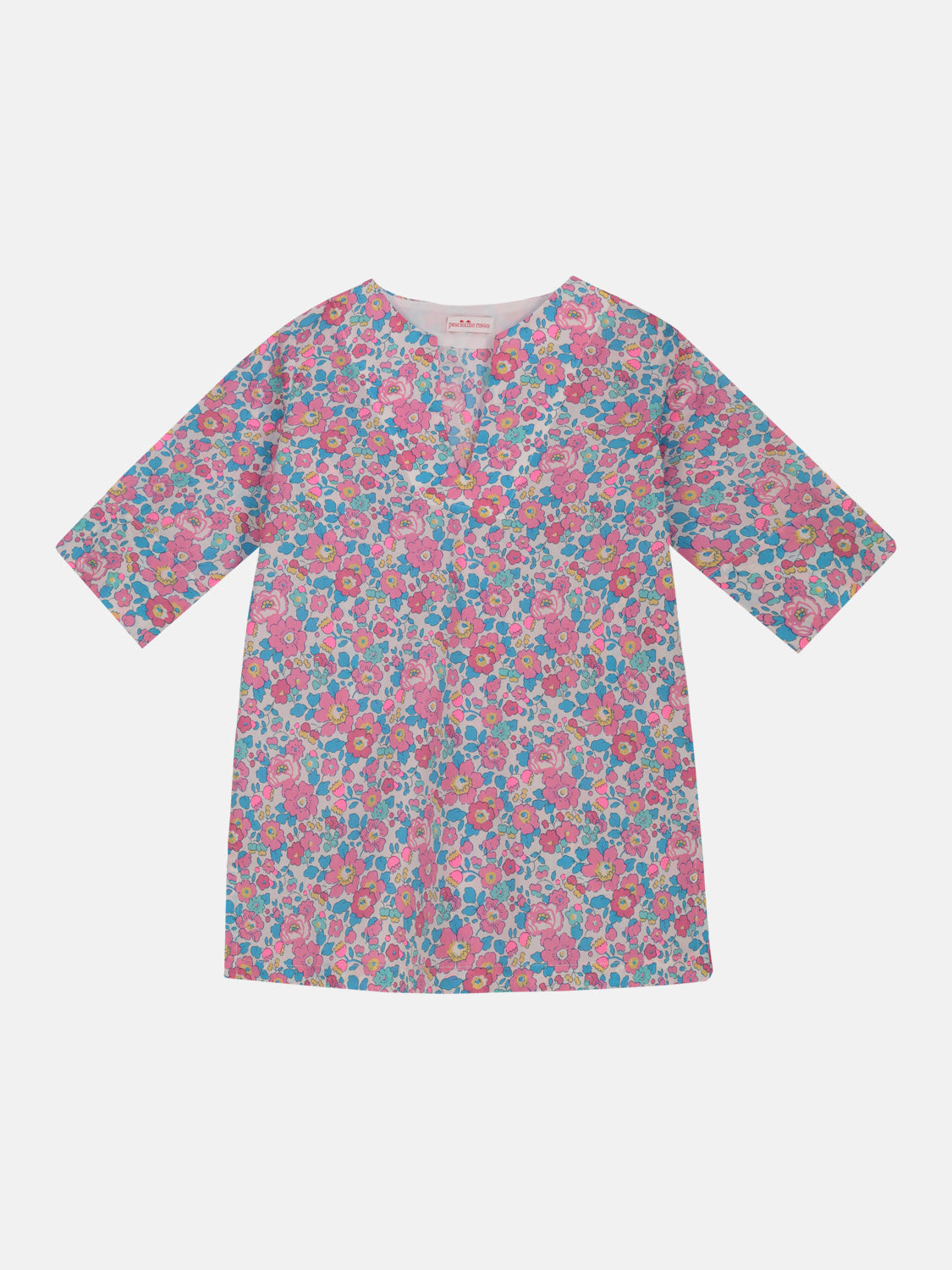 Caftano Liberty Betsy Fluo Rosa Azzurro