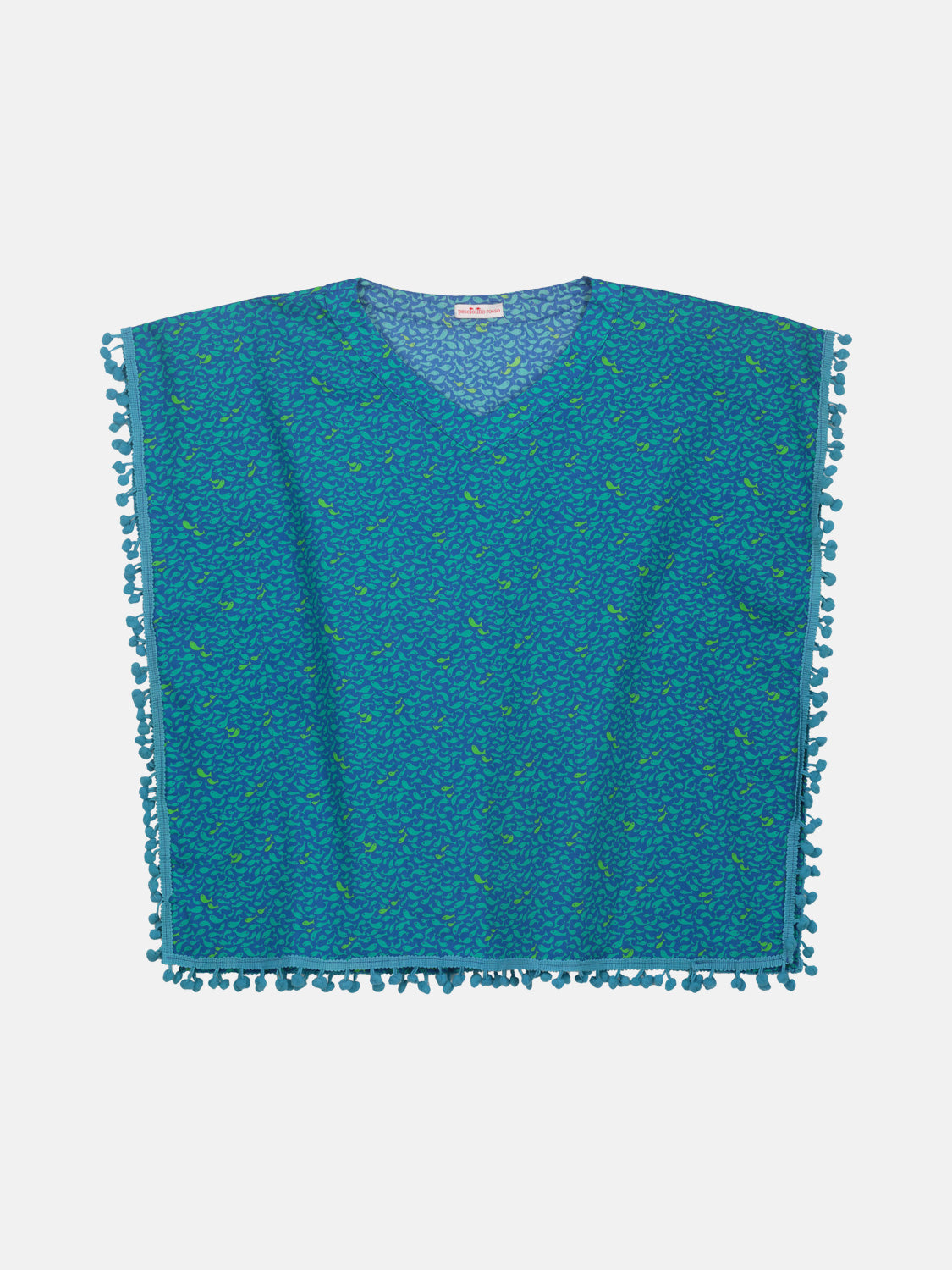 Caftano Poncho PonPon Liberty Pesciolini Fluo