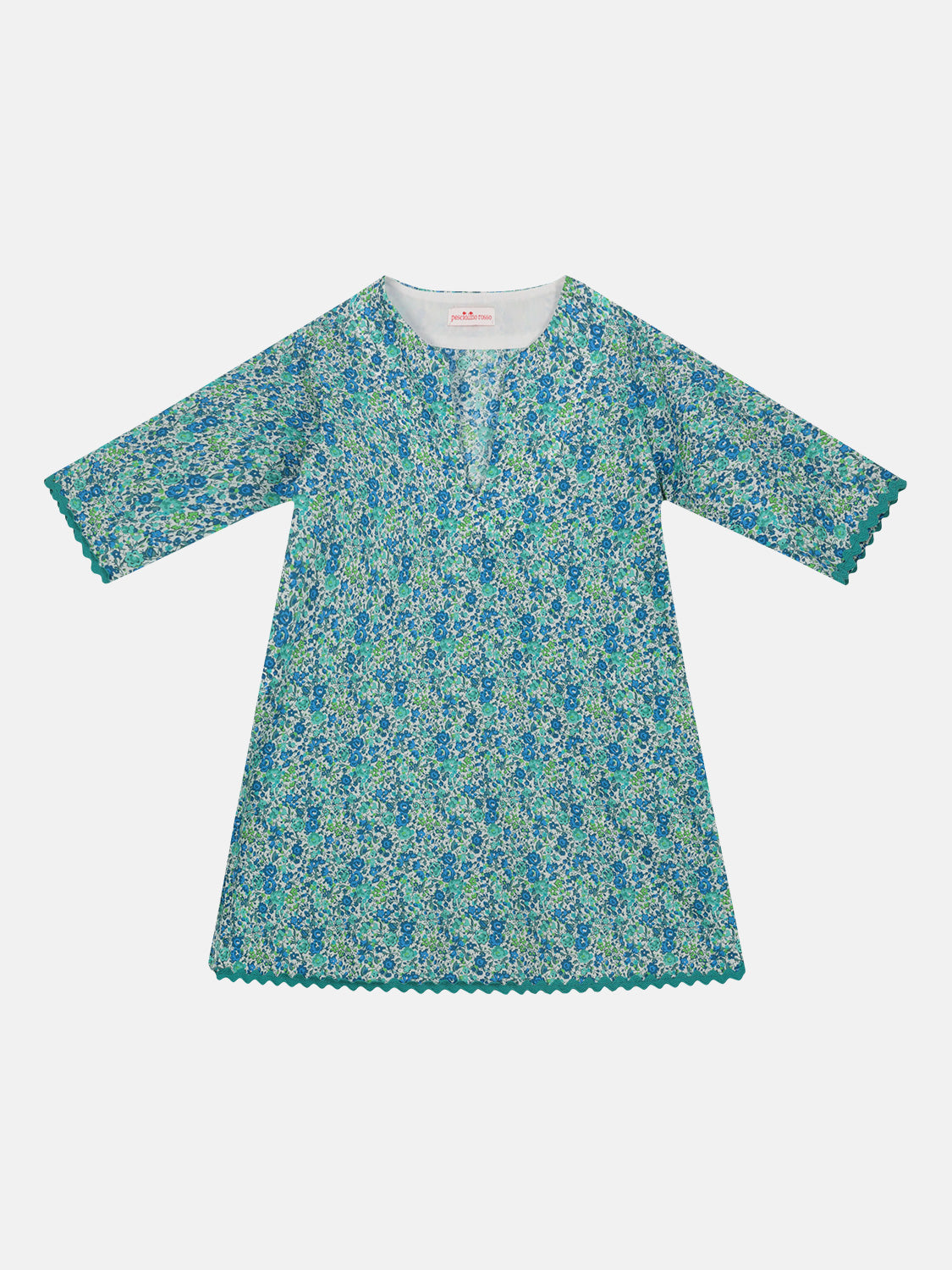 Caftano ZigZag Liberty Emma Verde Acqua