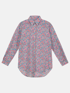Camicione Lungo Liberty Betsy Fluo Rosa Azzurro