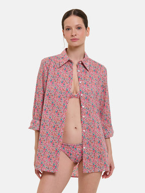Camicione Lungo Liberty Emma Fuxia Petrolio