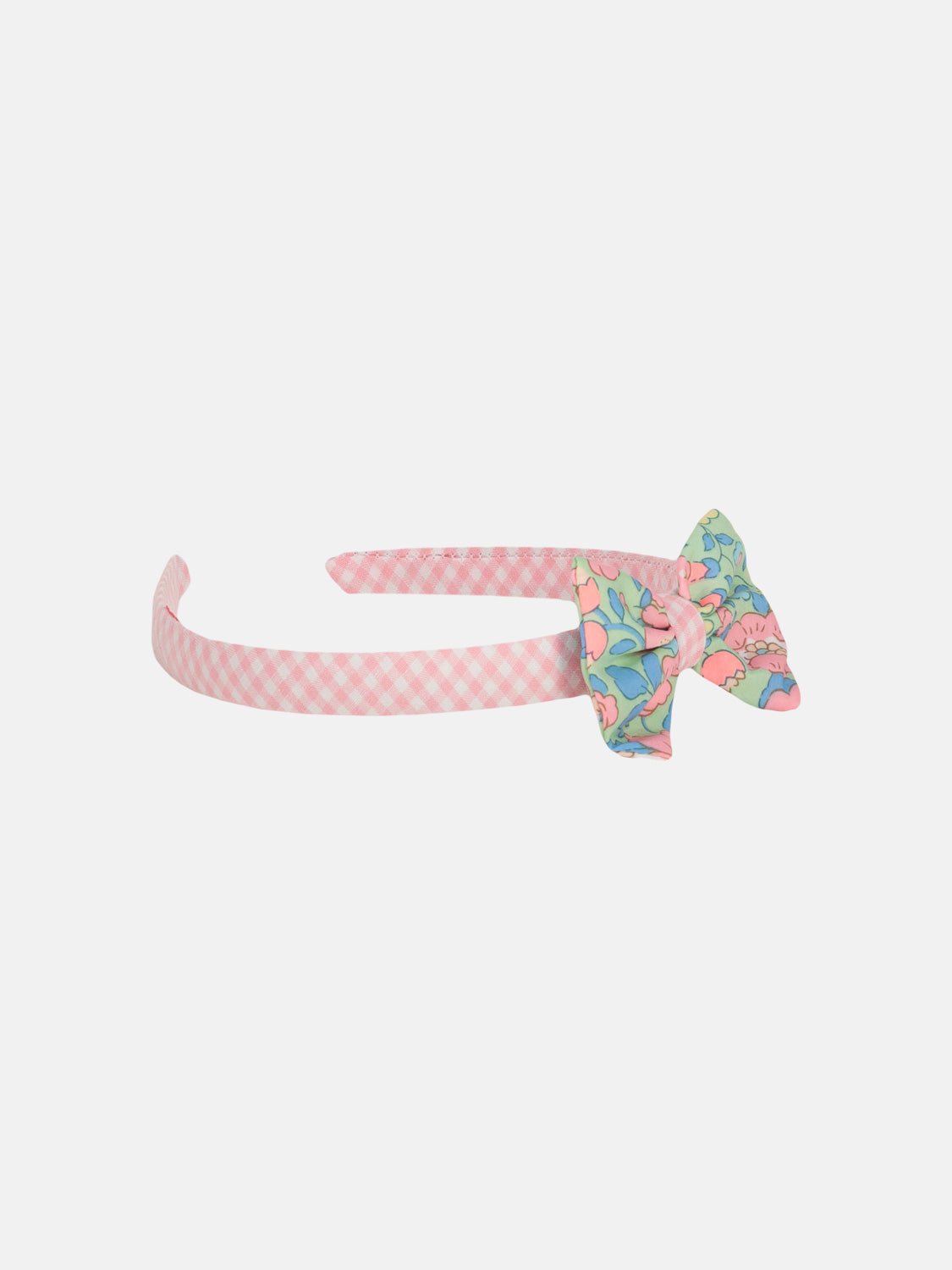 Cerchietto Patchwork Liberty Betsy Verde Rosa