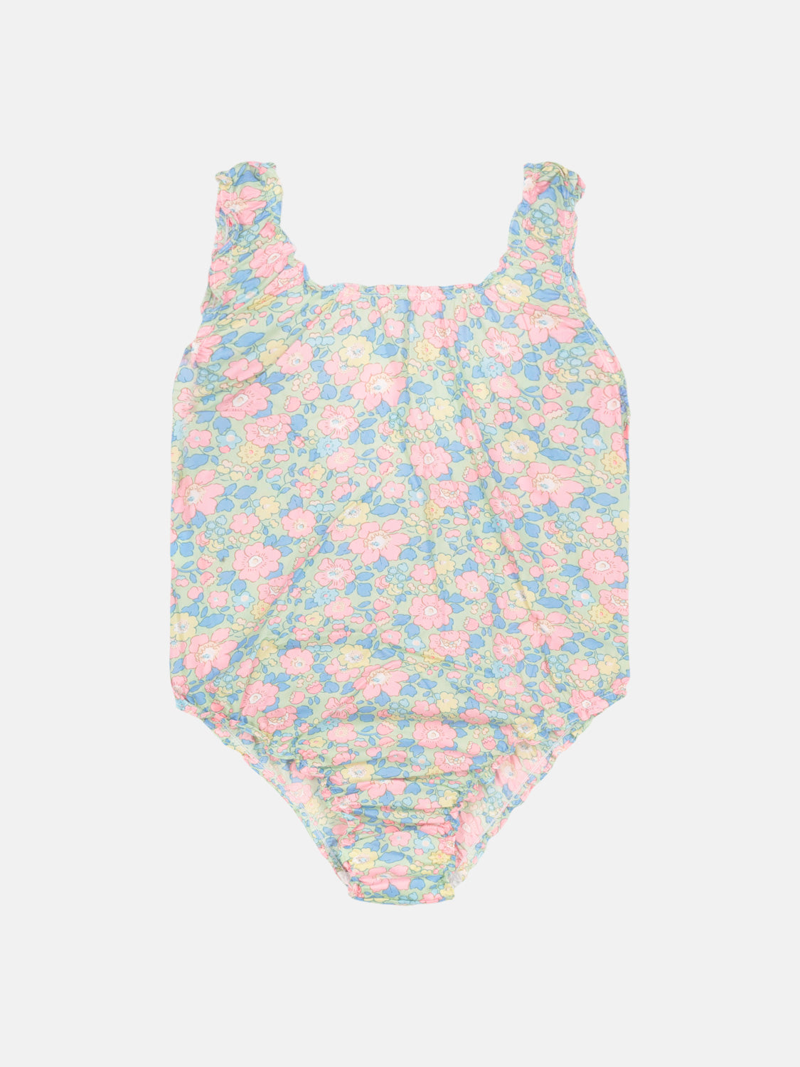 Costume Intero Cotone Liberty Betsy Verde Rosa