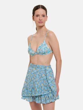 Gonna Donna Portafoglio Cotone Liberty Betsy Azzurro