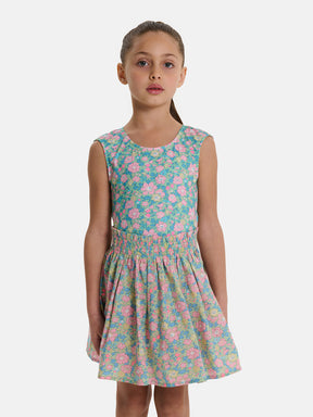 Gonnellina Bambina Liberty Betsy Verde Rosa