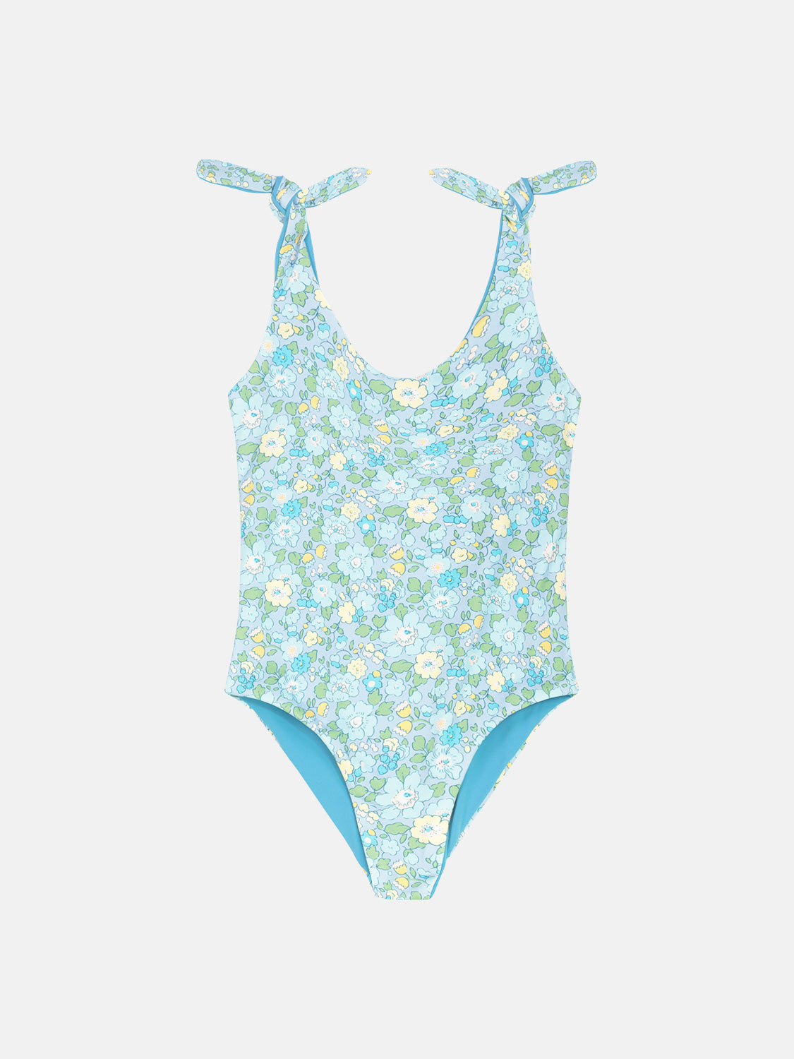Intero Bambina Double Fiocchi Liberty Betsy Azzurro