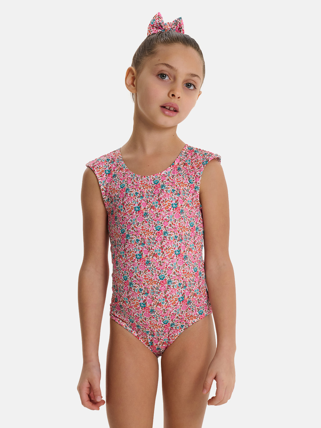 Intero Bambina Fiocco Liberty Emma Fuxia Petrolio