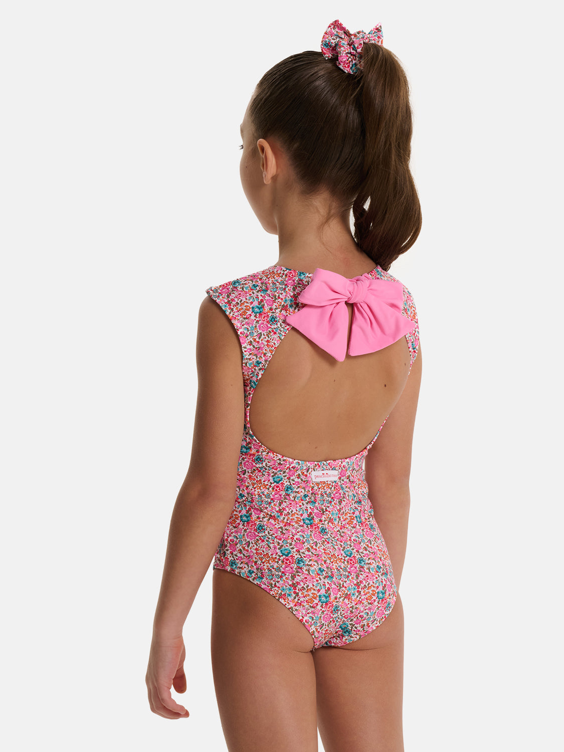 Intero Bambina Fiocco Liberty Emma Fuxia Petrolio