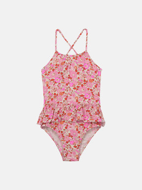 Intero Bambina Balza Liberty Betsy Fluo Fuxia