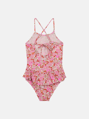 Intero Bambina Balza Liberty Betsy Fluo Fuxia