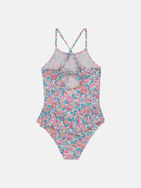 Intero Bambina Balza Liberty Betsy Fluo Rosa Azzurro