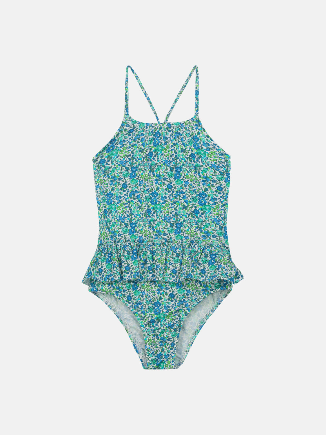 Intero Bambina Balza Liberty Emma Verde Acqua