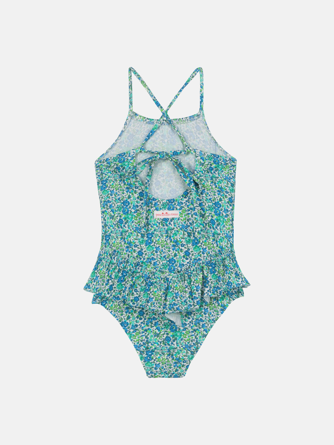 Intero Bambina Balza Liberty Emma Verde Acqua
