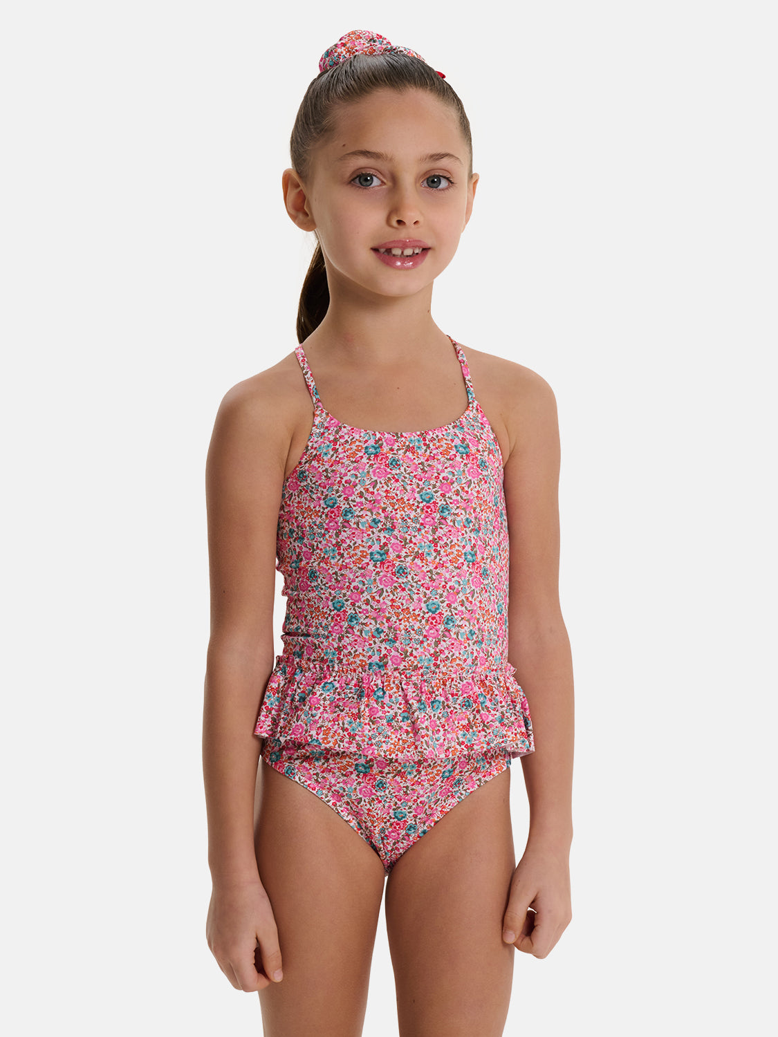 Intero Bambina Balza Lycra Liberty Emma Fuxia Petrolio
