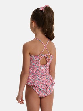 Intero Bambina Balza Lycra Liberty Emma Fuxia Petrolio