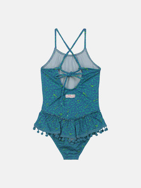 Intero Bambina Balza PonPon Liberty Pesciolini Fluo