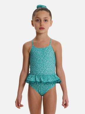 Intero Bambina Balza PonPon Liberty Pesciolini Menta