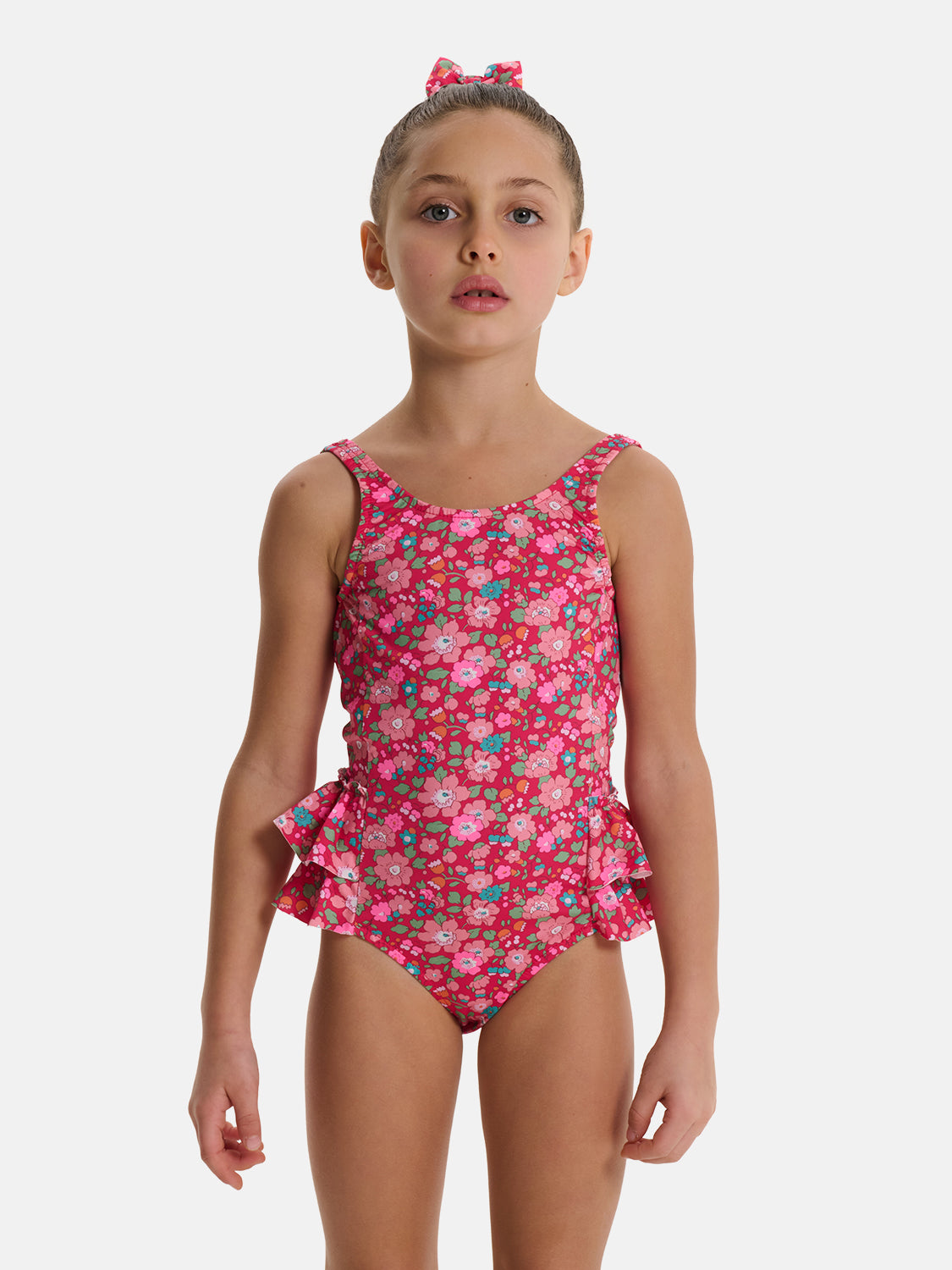 Intero Bambina Doppie Rouches Liberty Betsy Lampone