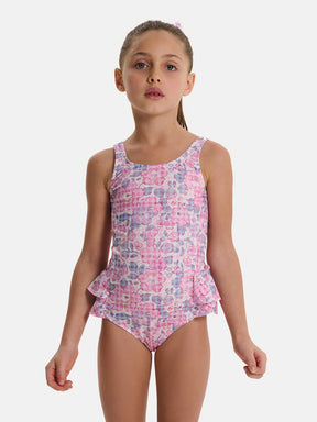 Intero Bambina Doppie Rouches Liberty Betsy Vichy