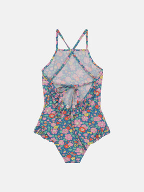 Intero Bambina Incrociato Liberty Betsy Mix Blu