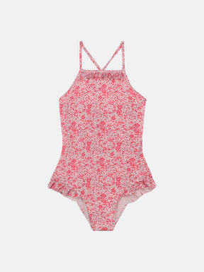 Intero Bambina Incrociato Liberty Emma Lampone