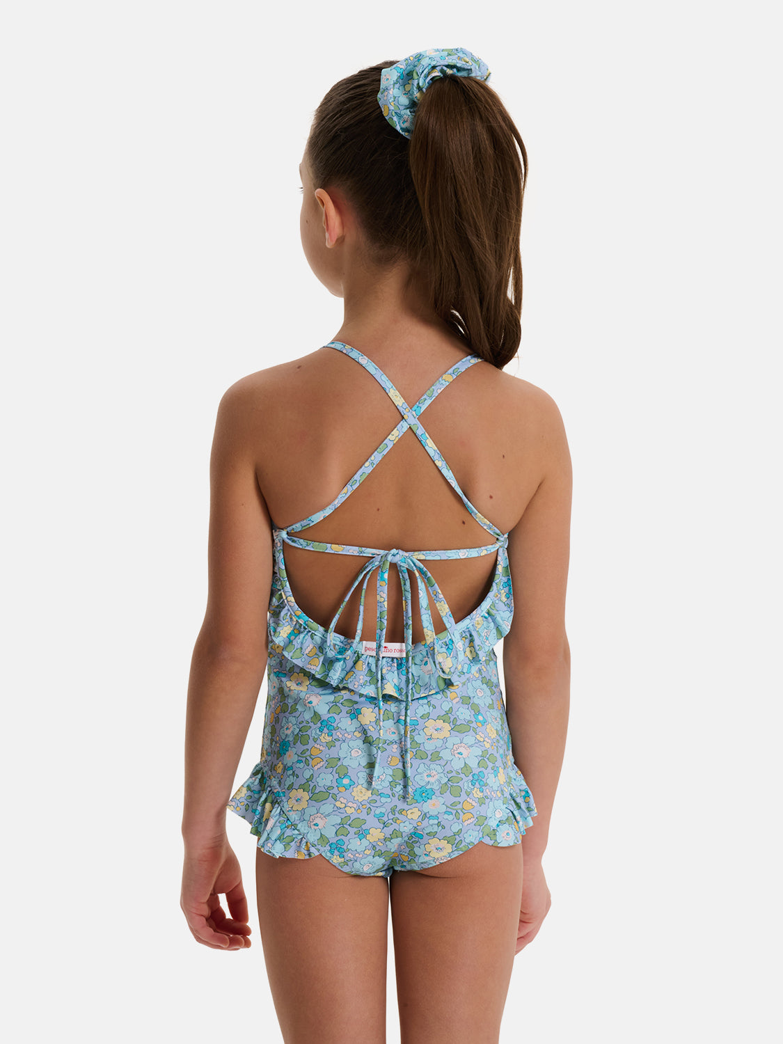 Intero Bambina Incrociato Liberty Betsy Azzurro