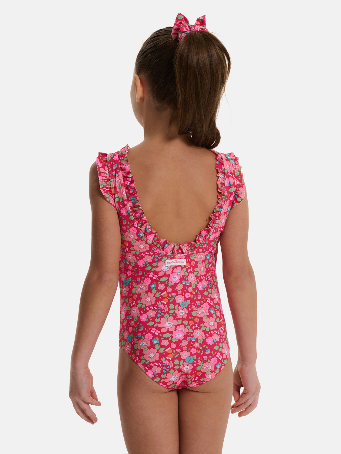 Intero Bambina Profili Rouches Liberty Betsy Lampone