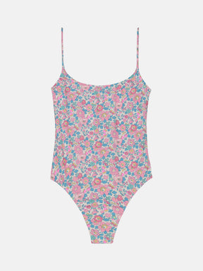 Intero Classico Donna Lycra Liberty Betsy Fluo Rosa Azzurro