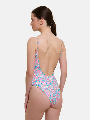 Intero Classico Donna Lycra Liberty Betsy Fluo Rosa Azzurro