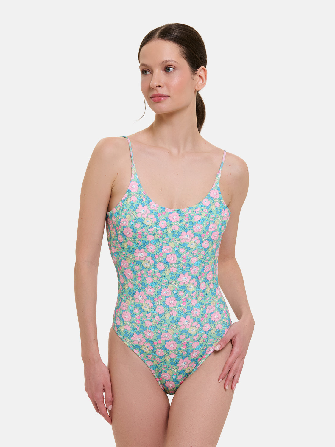 Intero Classico Donna Lycra Liberty Betsy Verde Rosa