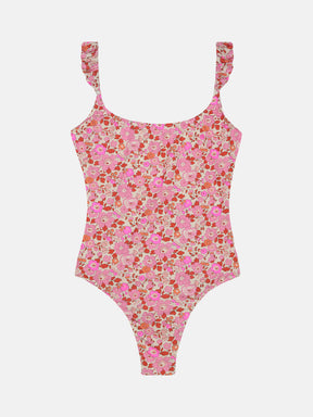 Intero Rouches Donna Lycra Liberty Betsy Fluo Fuxia