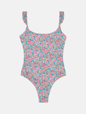 Intero Rouches Donna Lycra Liberty Betsy Fluo Rosa Azzurro