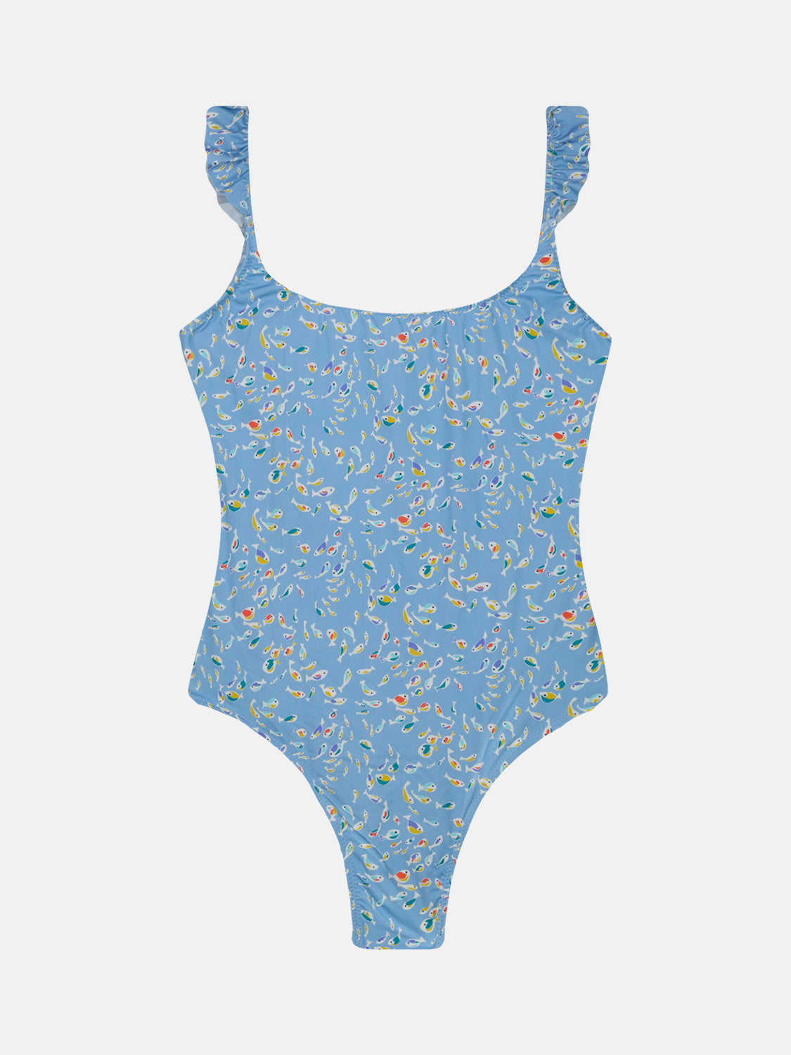 Intero Rouches Donna Lycra Liberty Pesciolini Celeste