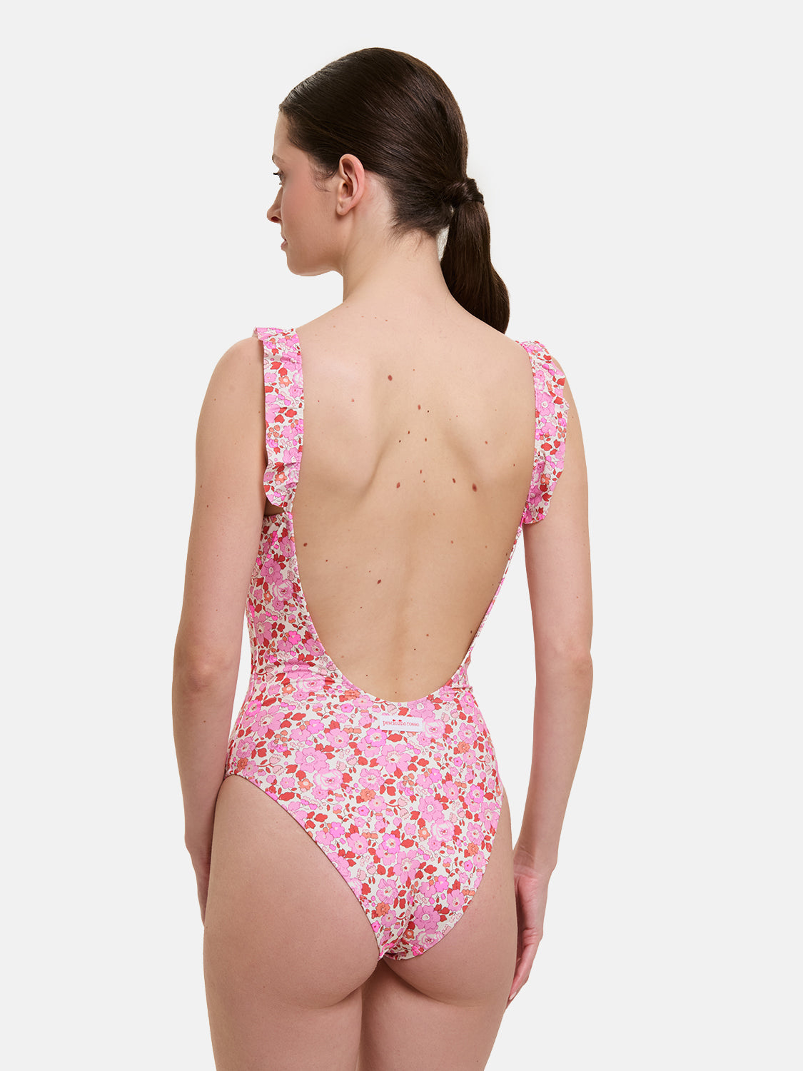 Intero Rouches Donna Lycra Liberty Betsy Fluo Fuxia
